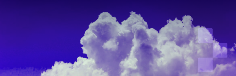 Case study hero with clouds background
